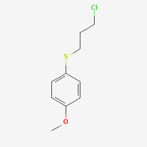 molecular formula C10H13ClOS B8684260 1-[(3-Chloropropyl)sulfanyl]-4-methoxybenzene CAS No. 19433-01-3