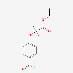 molecular formula C13H16O4 B8684301 Ethyl 2-(4-formylphenoxy)-2-methylpropanoate CAS No. 51336-35-7