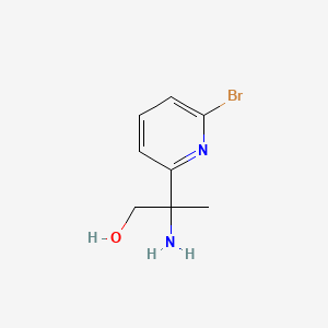 molecular formula C8H11BrN2O B8684318 2-amino-2-(6-bromopyridin-2-yl)propan-1-ol 