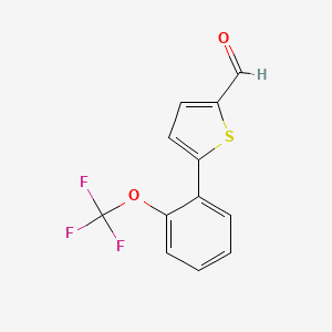 5-[2-(Trifluoromethoxy)phenyl]thiophene-2-carbaldehyde
