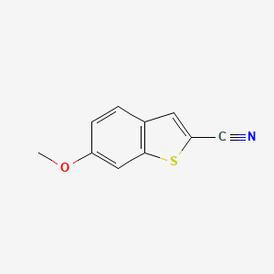 molecular formula C10H7NOS B8684435 6-Methoxybenzo[b]thiophene-2-carbonitrile 