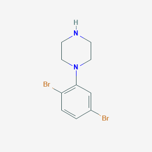 molecular formula C10H12Br2N2 B8684452 1-(2,5-Dibromophenyl)piperazine 