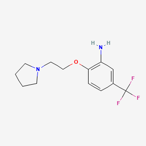 2-(2-(Pyrrolidin-1-yl)ethoxy)-5-(trifluoromethyl)benzenamine