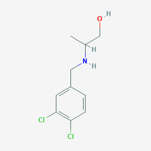 molecular formula C10H13Cl2NO B8684528 2-{[(3,4-Dichlorophenyl)methyl]amino}propan-1-ol 