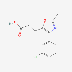 3-[4-(3-Chlorophenyl)-2-methyl-1,3-oxazol-5-yl]propanoic acid