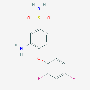 molecular formula C12H10F2N2O3S B8684562 3-Amino-4-(2,4-difluorophenoxy)benzenesulfonamide 