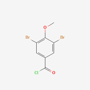 molecular formula C8H5Br2ClO2 B8684574 3,5-Dibromo-4-methoxy-benzoyl chloride 