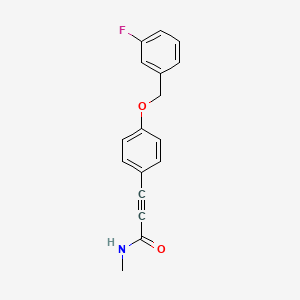 molecular formula C17H14FNO2 B8684577 3-[4-(3-Fluoro-benzyloxy)-phenyl]-propynoic Acid Methylamide CAS No. 649740-40-9