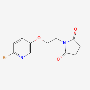 molecular formula C11H11BrN2O3 B8684585 1-{2-[(6-Bromopyridin-3-yl)oxy]ethyl}pyrrolidine-2,5-dione CAS No. 918146-57-3
