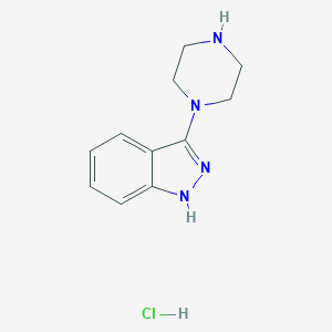 molecular formula C11H15ClN4 B8684595 3-(Piperazin-1-yl)-1H-indazole hydrochloride 