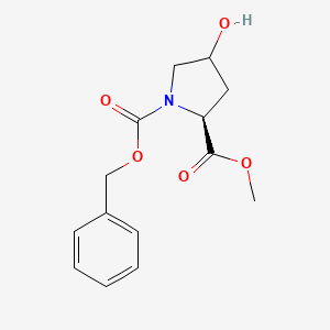 molecular formula C14H17NO5 B8684603 N-Cbz-4-hydroxy-L-proline methyl ester 
