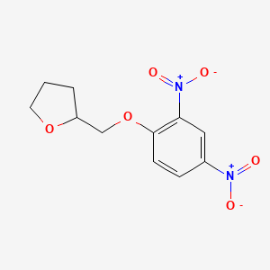 molecular formula C11H12N2O6 B8684633 2-(2,4-Dinitrophenoxymethyl)tetrahydrofuran CAS No. 73839-69-7