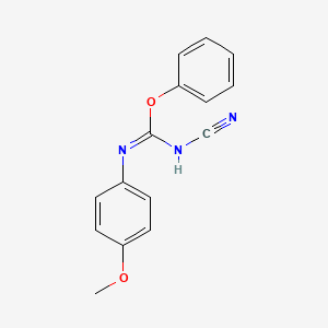 molecular formula C15H13N3O2 B8684689 N-4-methoxyphenyl-N'-cyano-O-phenylisourea 
