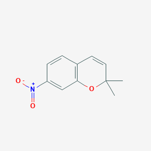 molecular formula C11H11NO3 B8684785 2,2-Dimethyl-7-nitro-2h-1-benzopyran CAS No. 64169-76-2