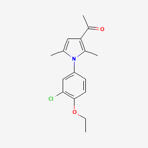 B8684789 1-[1-(3-Chloro-4-ethoxyphenyl)-2,5-dimethyl-1H-pyrrol-3-yl]ethan-1-one CAS No. 647841-75-6