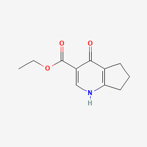 molecular formula C11H13NO3 B8684882 ethyl 6,7-dihydro-4-hydroxy-5H-cyclopenta[b]pyridine-3-carboxylate 