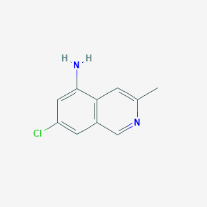 molecular formula C10H9ClN2 B8684894 7-Chloro-3-methylisoquinolin-5-amine 