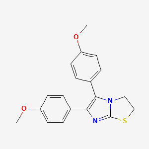molecular formula C19H18N2O2S B8684901 5,6-Bis(4-methoxyphenyl)-2,3-dihydroimidazo[2,1-b][1,3]thiazole CAS No. 64997-22-4