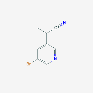 molecular formula C8H7BrN2 B8684910 2-(5-Bromopyridin-3-yl)propanenitrile 