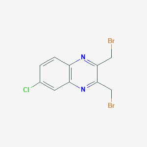 molecular formula C10H7Br2ClN2 B8684921 2,3-Bis(bromomethyl)-6-chloroquinoxaline 