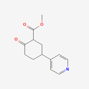 Methyl 2-oxo-5-(pyridin-4-yl)cyclohexane-1-carboxylate