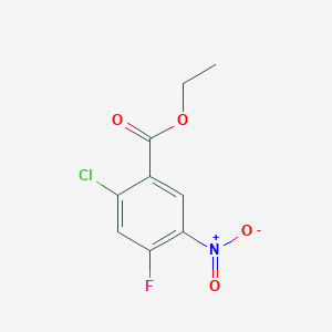 molecular formula C9H7ClFNO4 B8685009 Ethyl 2-chloro-4-fluoro-5-nitrobenzoate 