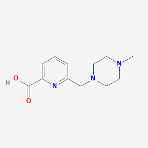 molecular formula C12H17N3O2 B8685032 6-[(4-Methyl-1-piperazinyl)methyl]-2-pyridinecarboxylic acid 