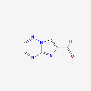 molecular formula C6H4N4O B8685039 Imidazo[1,2-b][1,2,4]triazine-6-carbaldehyde 