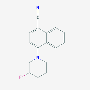 molecular formula C16H15FN2 B8685069 4-(3-Fluoropiperidin-1-yl)naphthalene-1-carbonitrile CAS No. 870889-75-1