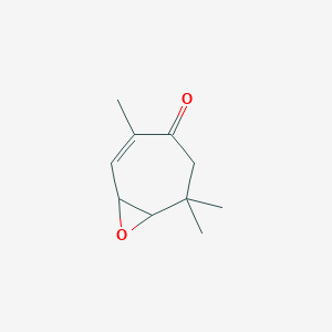 molecular formula C10H14O2 B8685089 3,6,6-Trimethyl-8-oxabicyclo[5.1.0]oct-2-en-4-one CAS No. 52898-23-4