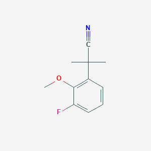 molecular formula C11H12FNO B8685091 2-(3-Fluoro-2-methoxyphenyl)-2-methylpropanenitrile 