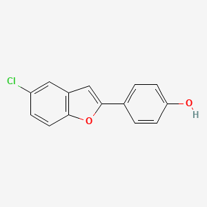 molecular formula C14H9ClO2 B8685099 Phenol, 4-(5-chloro-2-benzofuranyl)- CAS No. 127988-85-6