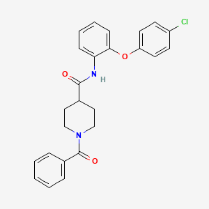 molecular formula C25H23ClN2O3 B8685113 1-Benzoyl-N-[2-(4-chlorophenoxy)phenyl]piperidine-4-carboxamide CAS No. 919118-23-3