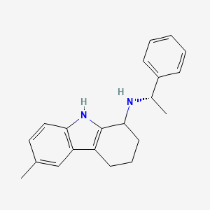 molecular formula C21H24N2 B8685121 6-methyl-n-[(1S)-1-phenylethyl]-2,3,4,9-tetrahydro-1h-carbazol-1-amine 