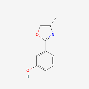 molecular formula C10H9NO2 B8685142 3-(4-Methyloxazol-2-yl)phenol 