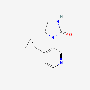 molecular formula C11H13N3O B8685170 1-(4-Cyclopropylpyridin-3-yl)imidazolidin-2-one 
