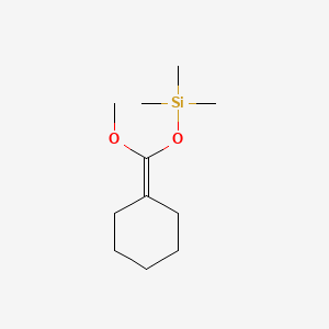molecular formula C11H22O2Si B8685178 Methoxy(trimethylsiloxy)methylenecyclohexane 