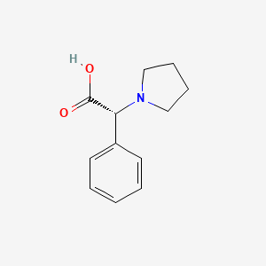 molecular formula C12H15NO2 B8685190 (R)-2-phenyl-2-(pyrrolidin-1-yl)acetic acid 