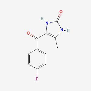 molecular formula C11H9FN2O2 B8685197 4-(4-Fluorobenzoyl)-5-methyl-1,3-dihydro-2H-imidazol-2-one CAS No. 77671-25-1