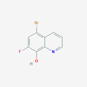 molecular formula C9H5BrFNO B8685206 5-Bromo-7-fluoroquinolin-8-ol 
