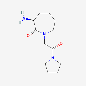 B8685284 (S)-1-[(3-amino-hexahydro-2-oxo-1H-azepin-1-yl)acetyl]pyrrolidine CAS No. 288083-15-8