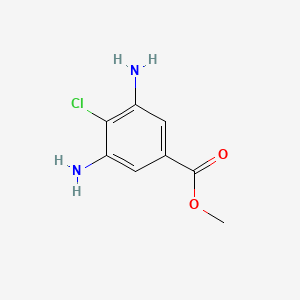 molecular formula C8H9ClN2O2 B8685300 Methyl 3,5-diamino-4-chlorobenzoate 