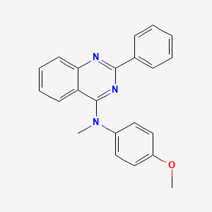 molecular formula C22H19N3O B8685324 N-(4-Methoxyphenyl)-N-methyl-2-phenylquinazolin-4-amine CAS No. 827031-15-2