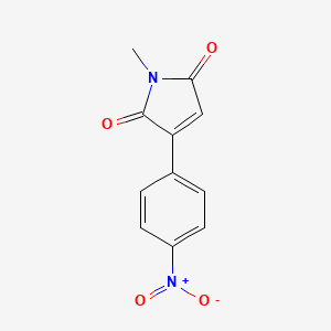 molecular formula C11H8N2O4 B8685431 1-Methyl-3-(4-nitrophenyl)-1H-pyrrole-2,5-dione CAS No. 89931-86-2