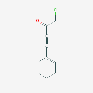 molecular formula C10H11ClO B8685446 1-chloro-4-(1-cyclohexen-1-yl)-3-Butyn-2-one 