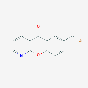 molecular formula C13H8BrNO2 B8685459 5H-[1]Benzopyrano[2,3-b]pyridin-5-one, 7-(bromomethyl)- CAS No. 52549-11-8