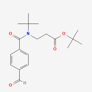molecular formula C19H27NO4 B8685469 tert-butyl 3-(N-tert-butyl-4-formylbenzamido)propanoate CAS No. 1393125-45-5