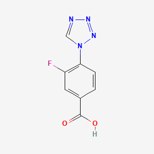 molecular formula C8H5FN4O2 B8685541 3-Fluoro-4-tetrazol-1-yl-benzoic acid 