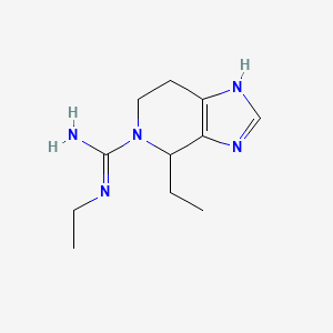 molecular formula C11H19N5 B8685647 N,4-Diethyl-6,7-dihydro-1H-imidazo[4,5-c]pyridine-5(4H)-carboximidamide 