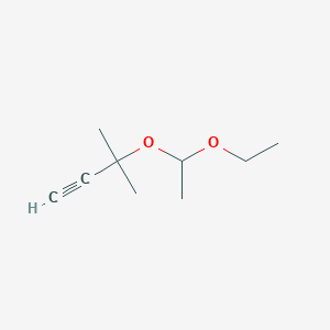 molecular formula C9H16O2 B8685655 1-Butyne, 3-(1-ethoxyethoxy)-3-methyl- CAS No. 39807-00-6